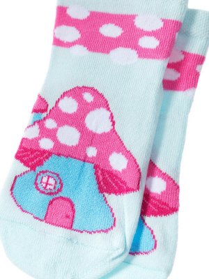 Носки для девочек "Mushrooms", цвет Ментоловый