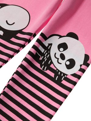 Лосины для девочек "Panda pink 2", цвет Розовый