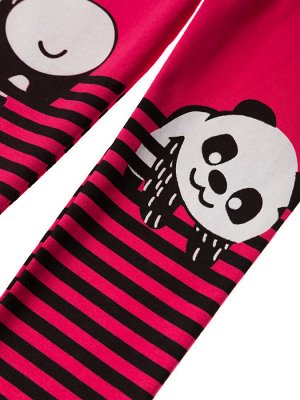 Лосины для девочек "Panda crimson 2", цвет Малиновый