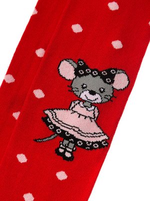 Колготки для девочек "Red mouse", цвет Красный