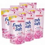 LION &quot;Essence Fresh &amp; Soft&quot; кондиционер для белья Pink Elegance Lovely Kiss 550мл (мягкая упаковка)