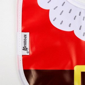Нагрудник «Костюм Санты» непромокаемый на завязках, ПВХ, новогодняя подарочная упаковка