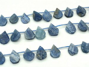 Бусины из кианита капля 13*17мм, 20см, сет 13 бусин
