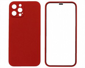 Защита 360 iPhone 12 Pro красная (защитное стекло+задняя крышка)