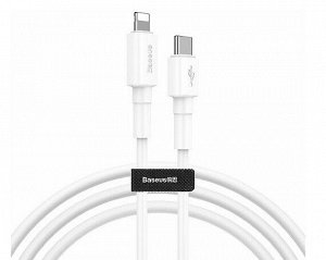 Кабель Baseus Mini White Cable Type-C - Lightning PD 18W белый, 1м