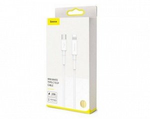 Кабель Baseus Mini White Cable Type-C - Lightning PD 18W белый, 1м