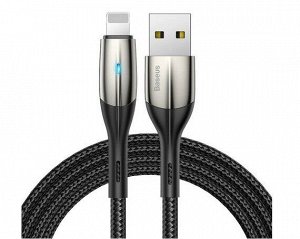 Кабель Baseus Horizontal Data Cable Lightning - USB черный, 1м (CALSP-B01)