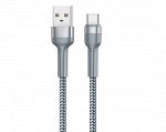 Кабель Remax RC-124a Type-C - USB серебро, 1м