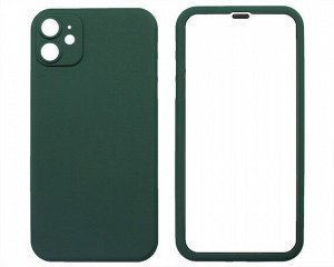 Защита 360 iPhone 11 темно-зеленая (защитное стекло+задняя крышка)