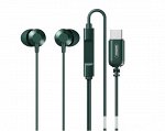 Наушники Remax RM-512a Type-C зеленые с микрофоном (совместимость наушников Huawei/one plus/xiaomi/oppo/samsung a8S/nubia,smartisan/Lenovo/moto/google/meitu/Sony/Nokia)