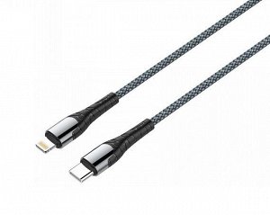 Кабель Ldnio LC111 Type-C - Lightning серый, 1м