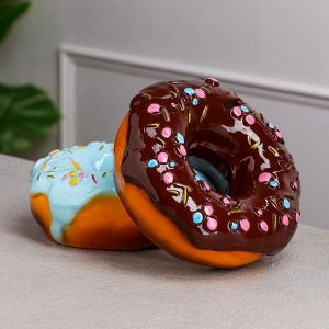 Копилка "Пончик", коричневая, керамика, 17х7 см