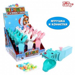 Игрушка с конфетками «Тигр», цвета МИКС