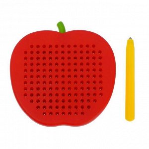 Магнитный планшет яблоко маленькое, 142 отверстий, цвет красный