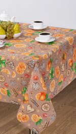 Скатерть вафельная рогожка &quot;Цитрус беж 220&quot; р.150*220
