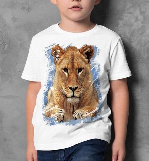 Детская футболка львица / модель детская / xs (10-12 лет) рост 152-164