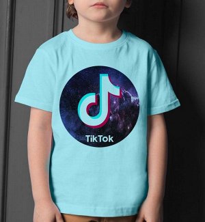 Детская футболка с надписью тик ток космос / модель детская / размер 2xs (9-10 лет) рост 134-146
