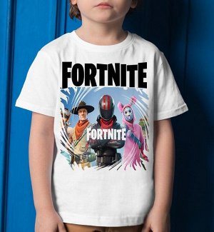 Детская футболка фортнайт герой асфальта, цвет белый