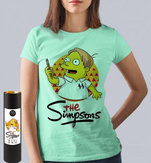 Женская футболка симпсоны мартин принс, цвет ментол