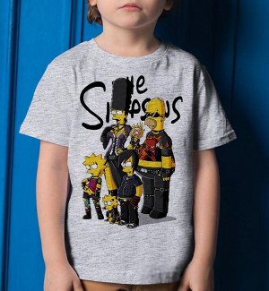 Детская футболка для девочки simpsons rock and roll, цвет серый меланж