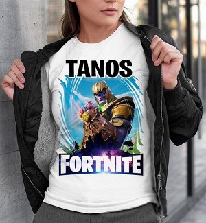 Женская футболка fortnite tanos, цвет белый