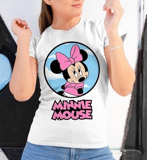 Женская футболка с логотипом minnie mouse, цвет белый