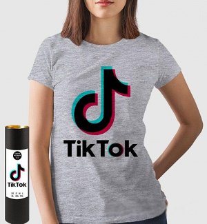 Женская футболка с надписью tik tok / модель женская / размер xl (48-50)