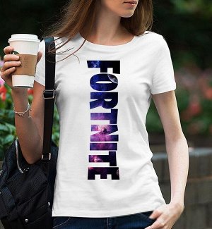 Женская футболка с надписью фортнайт, цвет белый