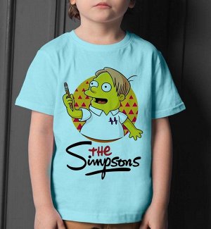 Детская футболка для девочки симпсоны мартин принс, цвет голубой