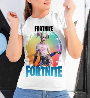 Женская футболка fortnite harley, цвет белый