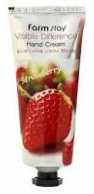 Farm Stay Visible difference hand cream strawberry Крем для рук с экстрактом клубники 100 мл