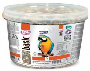 LoLo Pets корм для крупных попугаев полнорационный 1,5кг ведро