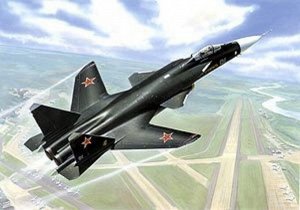 Модель Самолет СУ-47,кор. 24*47*7 см тм.Звезда