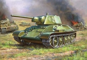 Модель Советский танк Т-34   тм.Звезда