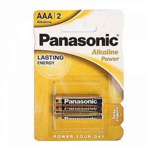 Батарейки PANASONIC LR3-2BL(ААА)  Alkaline Power (2 шт.)