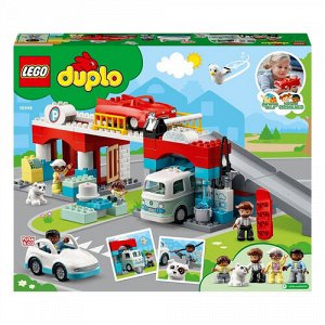 LEGO (Лего) Конструктор DUPLO Гараж и автомойка ,58*48*12,5 см