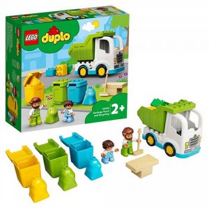 LEGO (Лего) Конструктор DUPLO Мусоровоз и контейнеры для раздельного сбора мусора,10*28*26 см