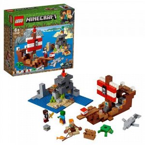 LEGO (Лего) Конструктор Minecraft  Приключения на пиратском корабле ,26*28*9 см