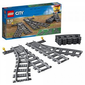 ***LEGO (Лего) Конструктор Город Железнодорожные стрелки,19*35*5 см