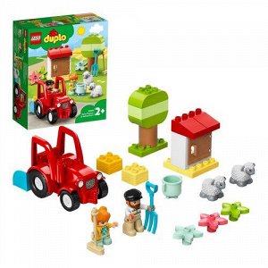 LEGO (Лего) Конструктор Дупло Фермерский трактор и животные,26*22*9 см