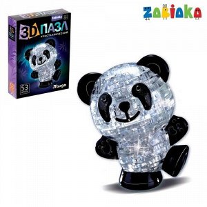 Пазл 3D кристаллический "Панда" 53 дет. микс 13,5*4*21,5 см.  тм ZABIAKA