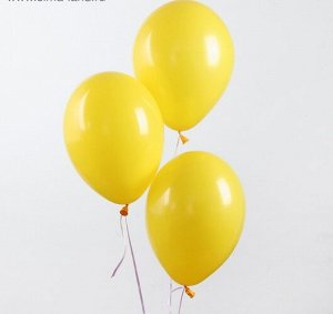 Набор воздушных шаров 12"  5 шт. пастель, цв. желтый