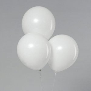 Набор воздушных шаров 12"  50 шт. пастель, цв. белый
