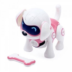 Собака-робот "Чаппи" свет.,звук эффекты , цв. розовый, кор.  26*15*17 см.  тм ZABIAKA