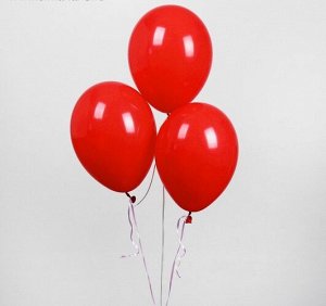 Набор воздушных шаров 12" 5 шт пастель, цв. красный