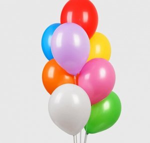 Набор воздушных шаров 12" 5 шт. пастель, цвет микс