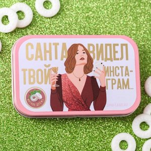 Мятное драже в кейсе «Санта видел», 25 г.