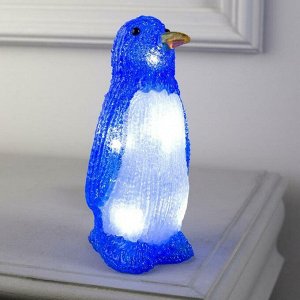 Фигура акрил."Пингвин маленький" 20х7х7 см, 10 LED, AAx2 (не в компл.), БЕЛЫЙ