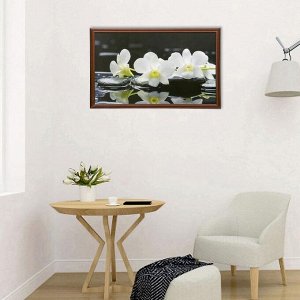 Картина "Белые цветы" 67х107 см