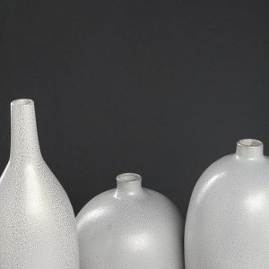 Набор ваз керамических "Велла", цвет серый, 24/33/41 см